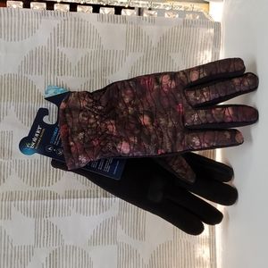 Iotoner Women' Leek Heat Floral Print Glove